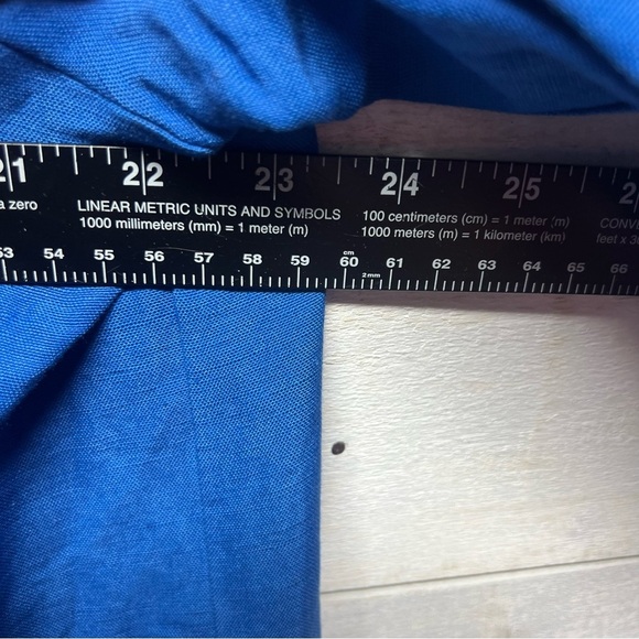 Christopher & Banks Linen Blend Jacket Womens XL Blue Button Up Pockets New - Picture 9 of 11